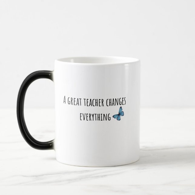 Lehrerdank-Tasse Verwandlungstasse (Links)