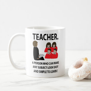 Lehrerdank-Zitat Zurück zur Schule Zitat Lehrer Kaffeetasse
