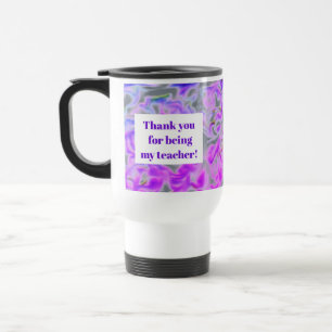 Lehrerdankeschön Lila Rosa Danke Tie-Dye Reisebecher