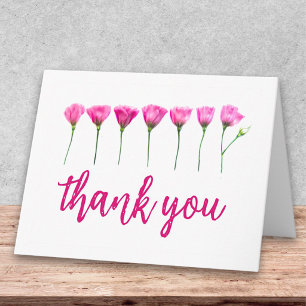 Lehrerdankeschön Pink Florales Design Dankeskarte