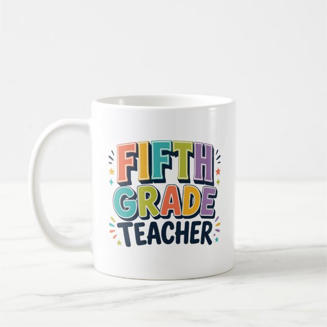 Lehrerdankgeschenk für die fünfte Klasse Kaffeetasse (Links)