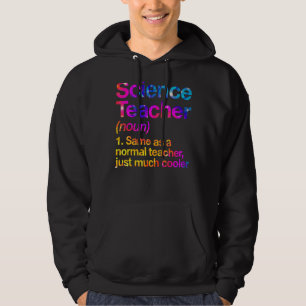 Lehrerdefinition Wissenschaft Ersttag Tie Dye Rück Hoodie
