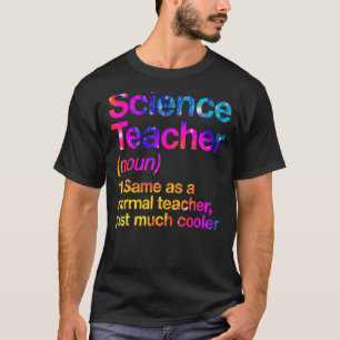 Lehrerdefinition Wissenschaft Ersttag Tie Dye Rück T-Shirt