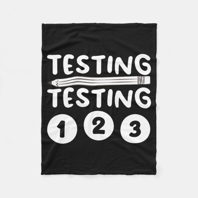 Lehrerentwürfe für männliche weibliche Tests Fleecedecke (Vorderseite)