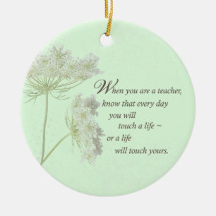Lehrererwähnungstag Dankeschön Wildblume Keramik Ornament