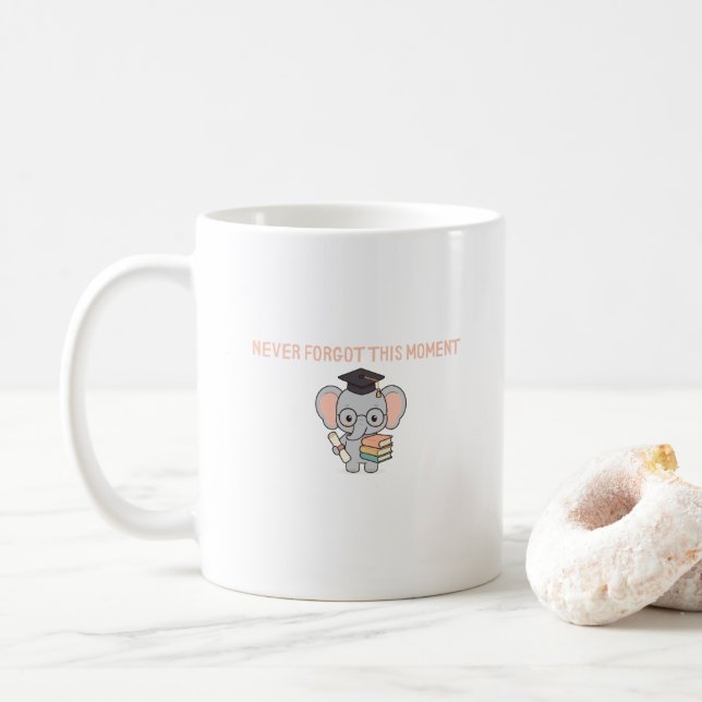 Lehrerexamen Lustiger Elefant Kaffeetasse (Mit Donut)