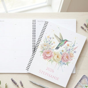 Lehrerexamen Wildblume Kolibri Geschenk Planer