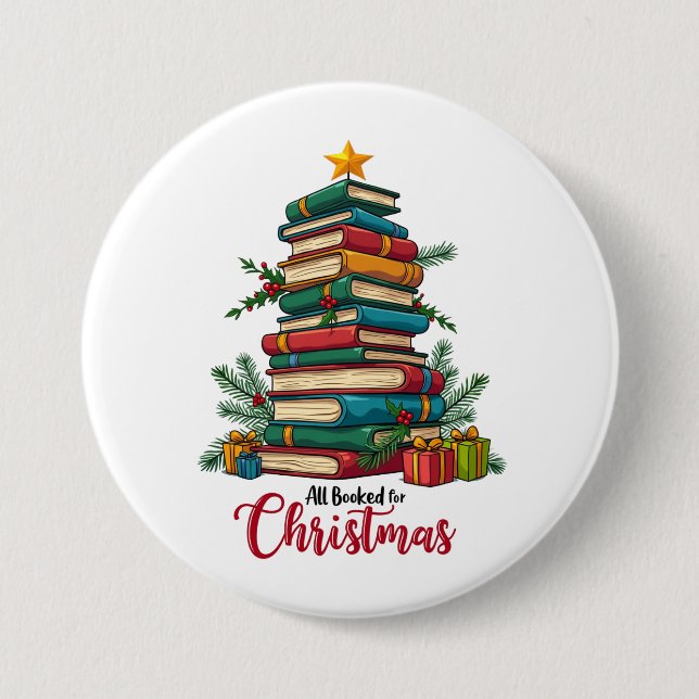 Lehrergeschenk | Alles gebucht für Weihnachten Button (Vorderseite)