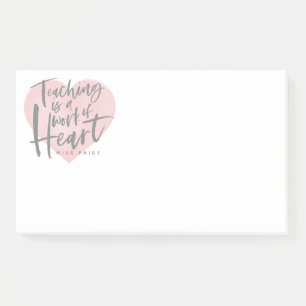 Lehrergeschenk-Aquarellherz Post-it Klebezettel