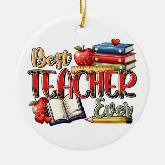 Lehrergeschenk | Bester Lehrer überhaupt Keramik Ornament