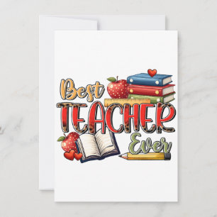 Lehrergeschenk   Bester Lehrer überhaupt Mitteilungskarte