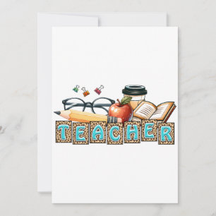 Lehrergeschenk Bleistiftlehrer Feiertagskarte