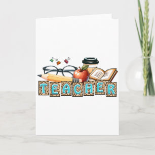 Lehrergeschenk Bleistiftlehrer Karte