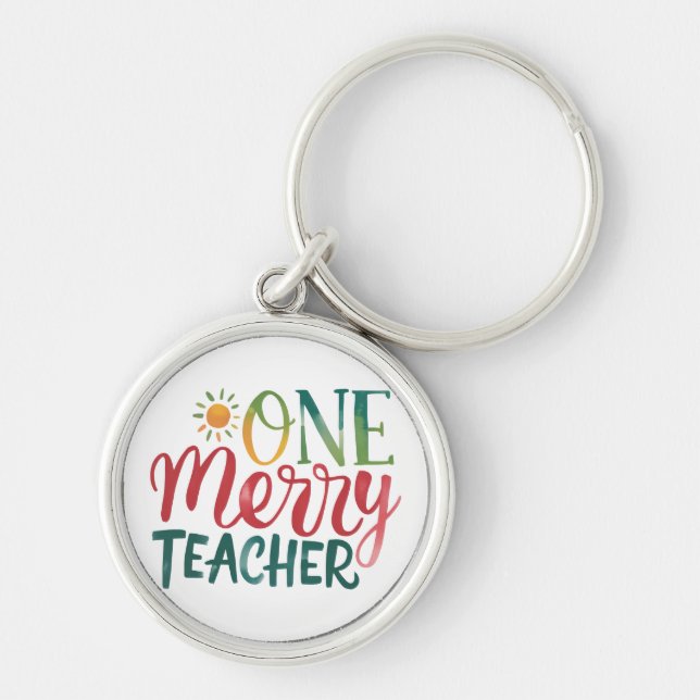 Lehrergeschenk | Ein fröhlicher Lehrer Schlüsselanhänger (Vorne)