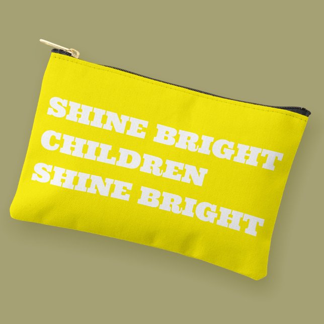 Lehrergeschenk Farbkräftig Erhebend Zubehörtasche (Shine Bright Children Shine Bright Pouch)