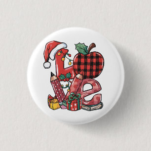 Lehrergeschenk Frohe Weihnachten Liebe Button