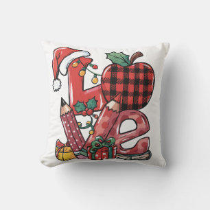 Lehrergeschenk Frohe Weihnachten Liebe Kissen