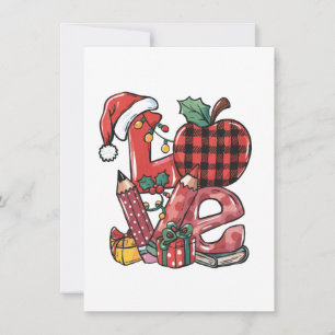 Lehrergeschenk   Frohe Weihnachten Liebe Mitteilungskarte