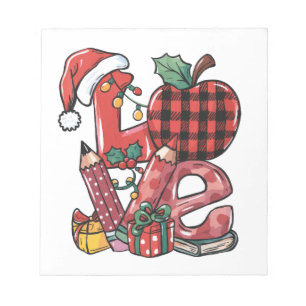 Lehrergeschenk   Frohe Weihnachten Liebe Notizblock