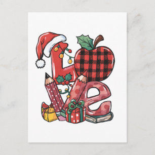 Lehrergeschenk Frohe Weihnachten Liebe Postkarte