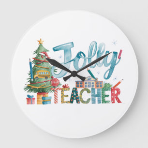 Lehrergeschenk Frohe Weihnachten Lustiger Lehrer Große Wanduhr