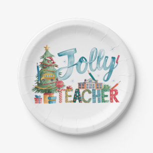 Lehrergeschenk   Frohe Weihnachten Lustiger Lehrer Pappteller
