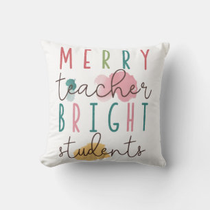 Lehrergeschenk Froher Lehrer Helle Schüler Kissen