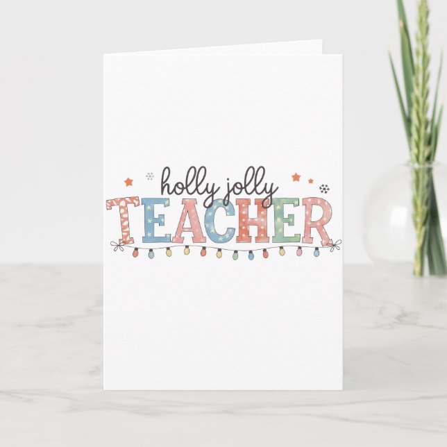 Lehrergeschenk | Froher Lehrer Karte (Vorderseite)