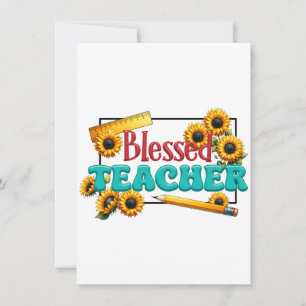 Lehrergeschenk Gesegneter Lehrer Dankeskarte