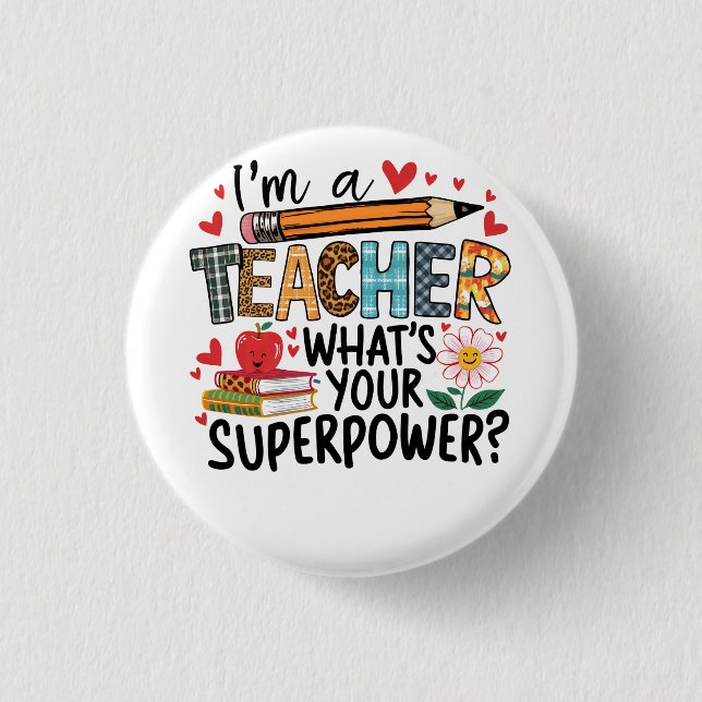 Lehrergeschenk | Ich bin ein Lehrer Button (Vorderseite)