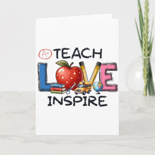 Lehrergeschenk Lehre Liebe Inspirieren Karte