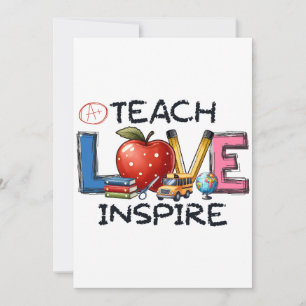 Lehrergeschenk Lehre Liebe Inspirieren Karte