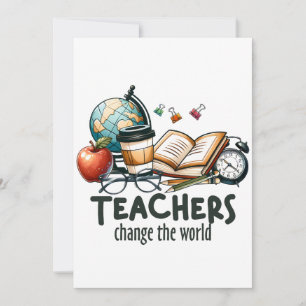 Lehrergeschenk Lehrer verändern die Welt Dankeskarte