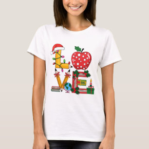 Lehrergeschenk Lieblings Bleistift Apfel Bücher T-Shirt