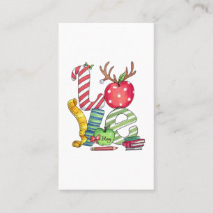 Lehrergeschenk Lieblings Bleistift Apfel Visitenkarte
