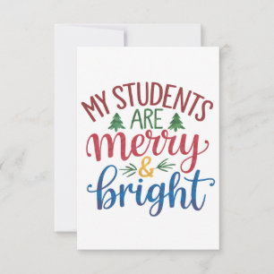Lehrergeschenk   Meine Schüler sind fröhlich und a Dankeskarte