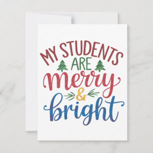 Lehrergeschenk   Meine Schüler sind fröhlich und a Mitteilungskarte