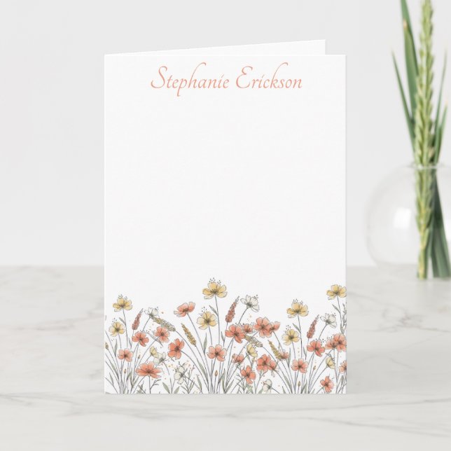 Lehrergeschenk Natürliche Wildblumen Flora (Vorderseite)