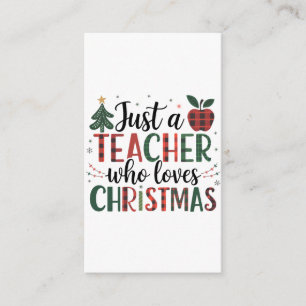 Lehrergeschenk   Nur ein Lehrer, der Weihnachten l Begleitkarte