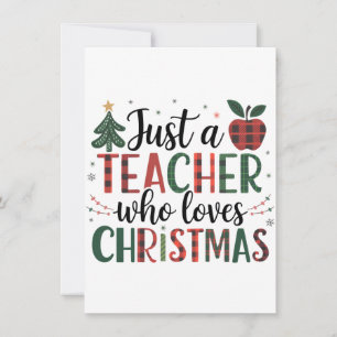 Lehrergeschenk Nur ein Lehrer, der Weihnachten l Mitteilungskarte
