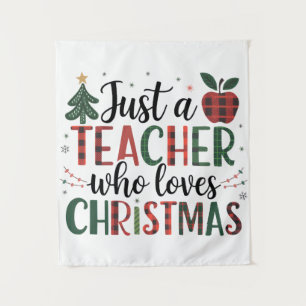 Lehrergeschenk Nur ein Lehrer, der Weihnachten l Wandteppich