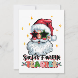Lehrergeschenk Santas Lieblingslehrer Dankeskarte