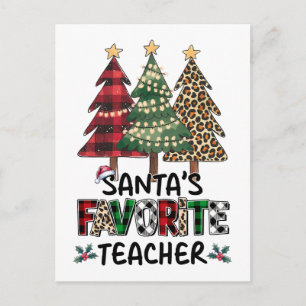 Lehrergeschenk Santas Lieblingslehrer Einladungspostkarte