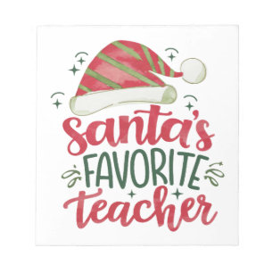 Lehrergeschenk   Santas Lieblingslehrer Notizblock