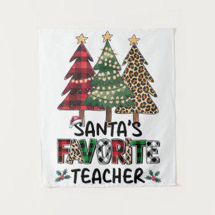 Lehrergeschenk Santas Lieblingslehrer Wandteppich