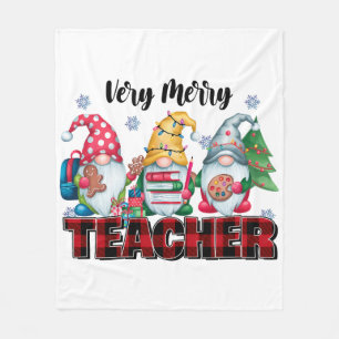 Lehrergeschenk Sehr fröhlicher Lehrer Fleecedecke
