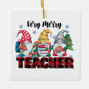 Lehrergeschenk   Sehr fröhlicher Lehrer Keramikornament