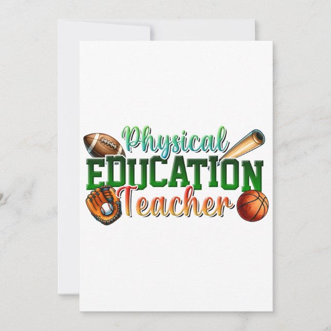 Lehrergeschenk | Sportlehrer Dankeskarte (Vorderseite)
