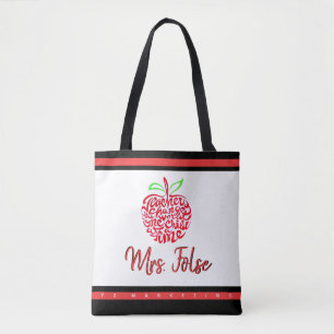 Lehrergeschenk-Tasche Apfel Schüler Benutzerdefini