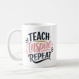 Lehrergeschenk: Unterrichten Inspirieren Wiederhol Kaffeetasse